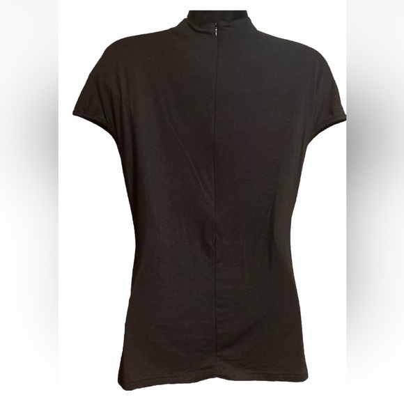 NWT Gracia Black Top with Front Embroidery Size M - Picture 4 of 5